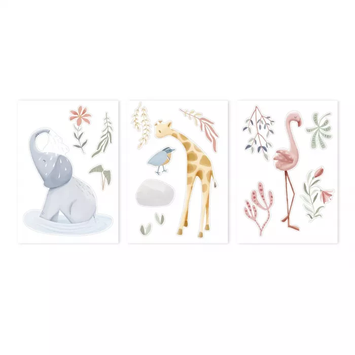 Autocolante pentru perete - Blooming Safari - Little Dutch