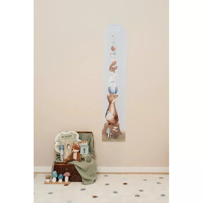 Autocolante pentru perete cu diagrama de crestere - Forest Friends - Little Dutch