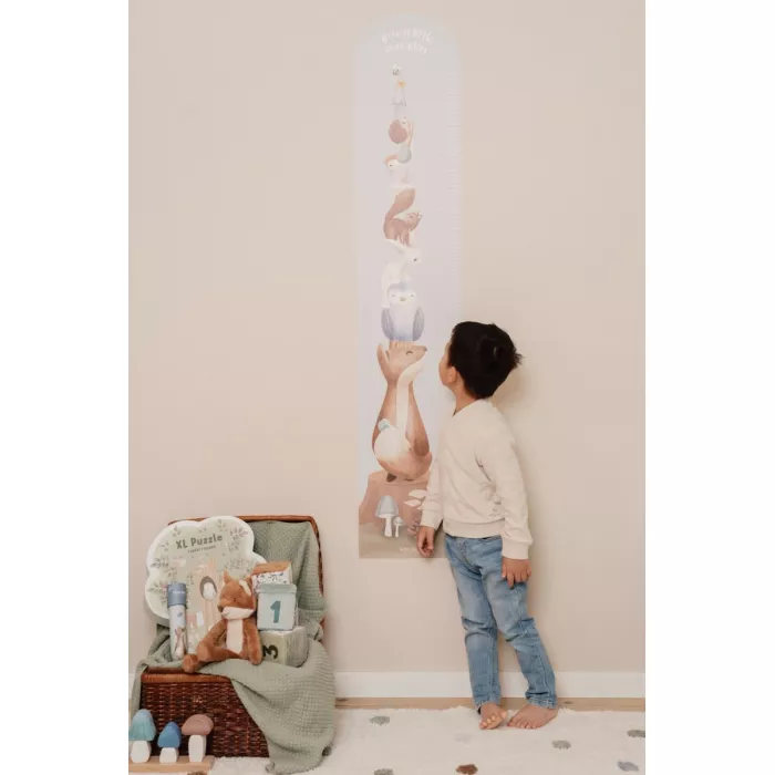 Autocolante pentru perete cu diagrama de crestere - Forest Friends - Little Dutch