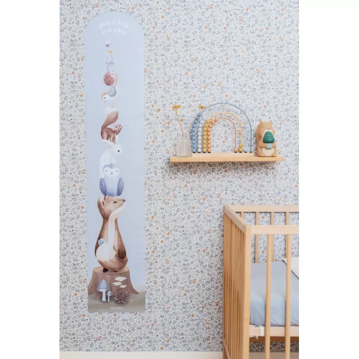 Autocolante pentru perete cu diagrama de crestere - Forest Friends - Little Dutch