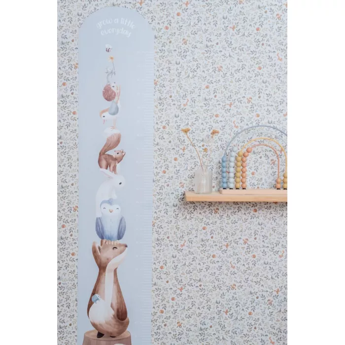 Autocolante pentru perete cu diagrama de crestere - Forest Friends - Little Dutch