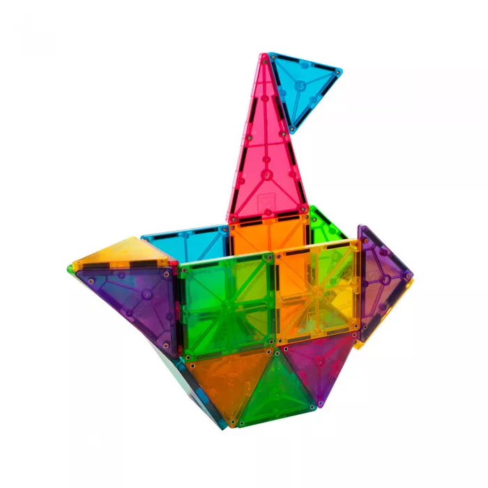 Set de constructie magnetic - Clear Colors - 32 piese - MAGNA-TILES