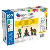 Set de constructie magnetic -Clear Colors - 100 piese - MAGNA-TILES