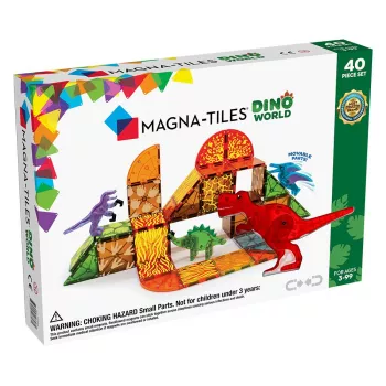 Set de constructie magnetic - DINO WORLD - 40 piese - MAGNA-TILES