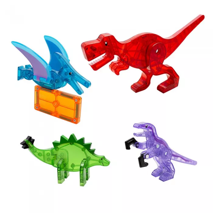 Set de constructie magnetic - DINO WORLD - 40 piese - MAGNA-TILES