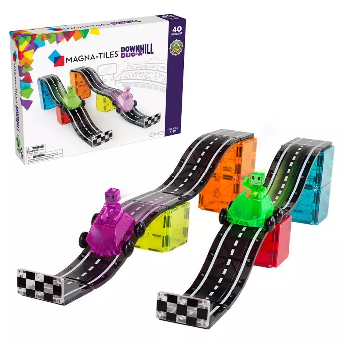 Set de constructie magnetic - Downhill Duo - 40 piese - MAGNA-TILES