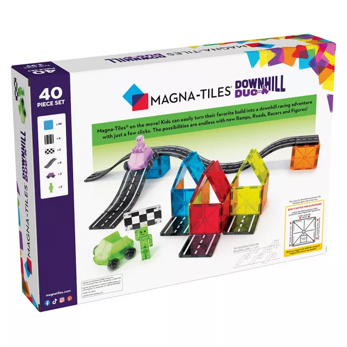 Set de constructie magnetic - Downhill Duo - 40 piese - MAGNA-TILES