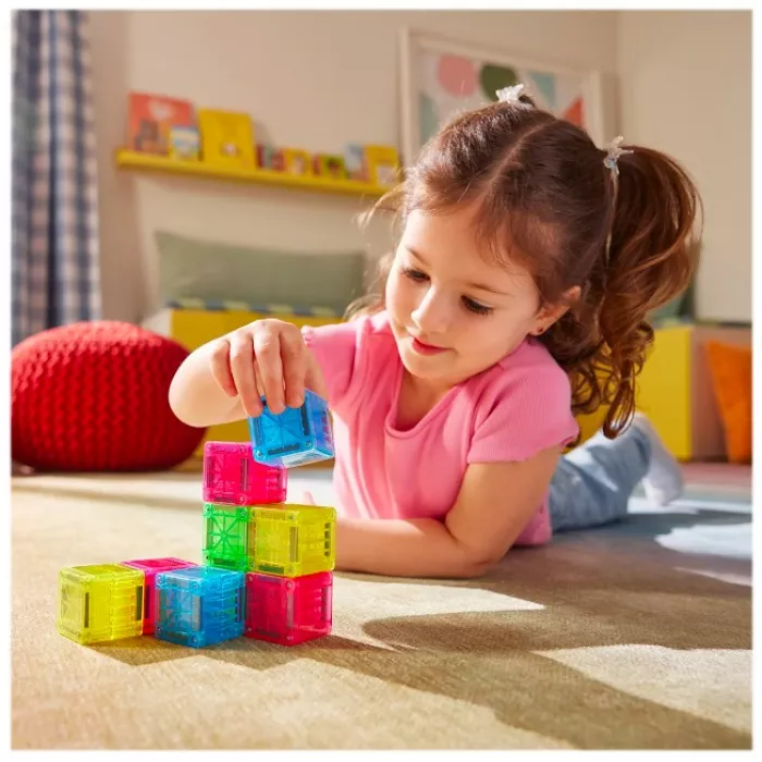 Setul MAGNA-TILES microMAGS Cubes – Construiește mai Sus, mai Stabil, mai Creativ