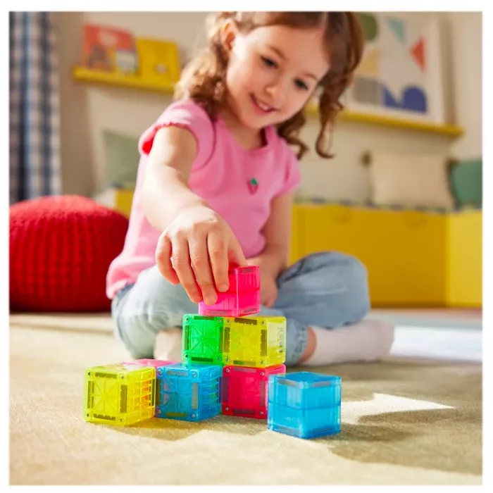Setul MAGNA-TILES microMAGS Cubes – Construiește mai Sus, mai Stabil, mai Creativ