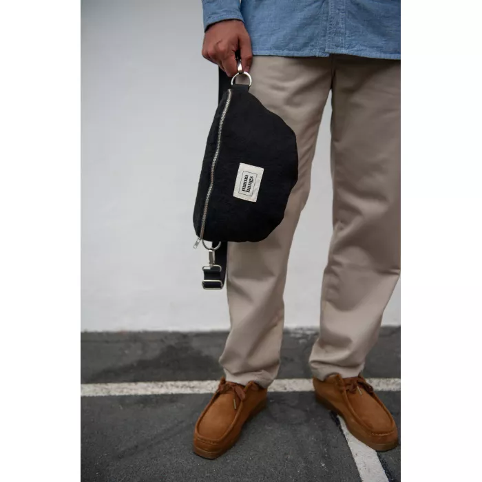 Borseta pentru parinti - Bloom Bag - Black Palms Jacquard - Mama Hangs