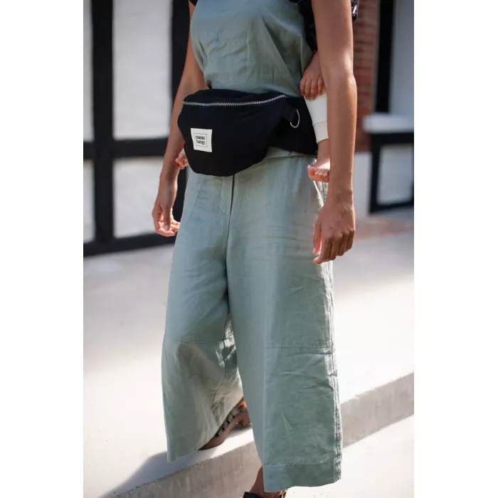 Borseta pentru parinti - Bloom Bag - Black Palms Jacquard - Mama Hangs