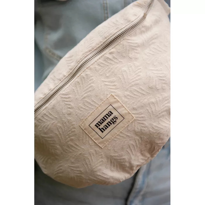 Borseta pentru parinti - Bloom Bag - Ecru Palms Jacquard - Mama Hangs