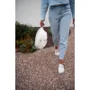 Borseta pentru parinti - Bloom Bag - Ecru Palms Jacquard - Mama Hangs