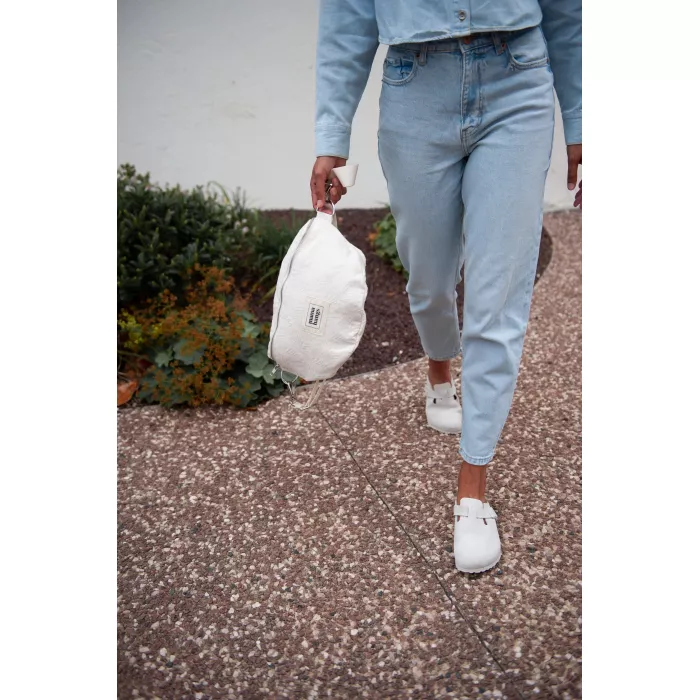 Borseta pentru parinti - Bloom Bag - Ecru Palms Jacquard - Mama Hangs