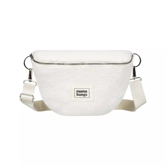 Borseta pentru parinti - Bloom Bag - Ecru Palms Jacquard - Mama Hangs