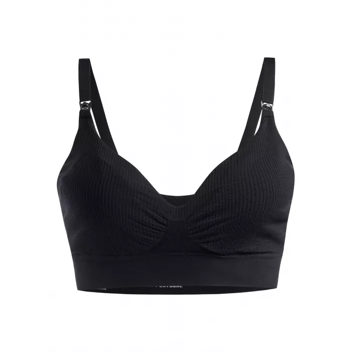 Sutien de alaptare fara armatura cu bretele reglabile - Essential - Black - Mama Hangs