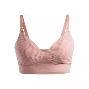 Sutien de alaptare fara armatura cu bretele reglabile - Essential - Terracotta - Mama Hangs