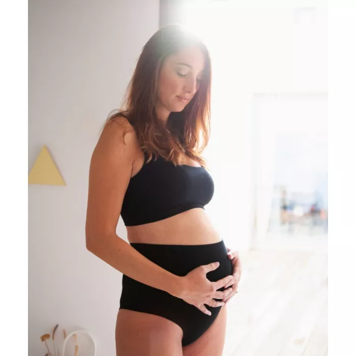Bustiera pentru sarcina si postpartum - Everyday - Black - Mama Hangs