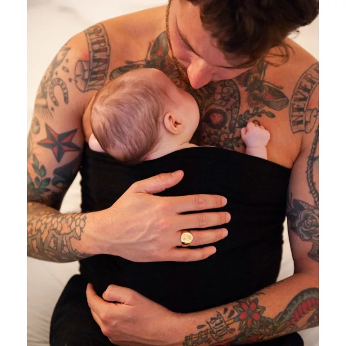Burtiera pentru sarcina si contact piele pe piele - From Bump To Baby - Black - Mama Hangs