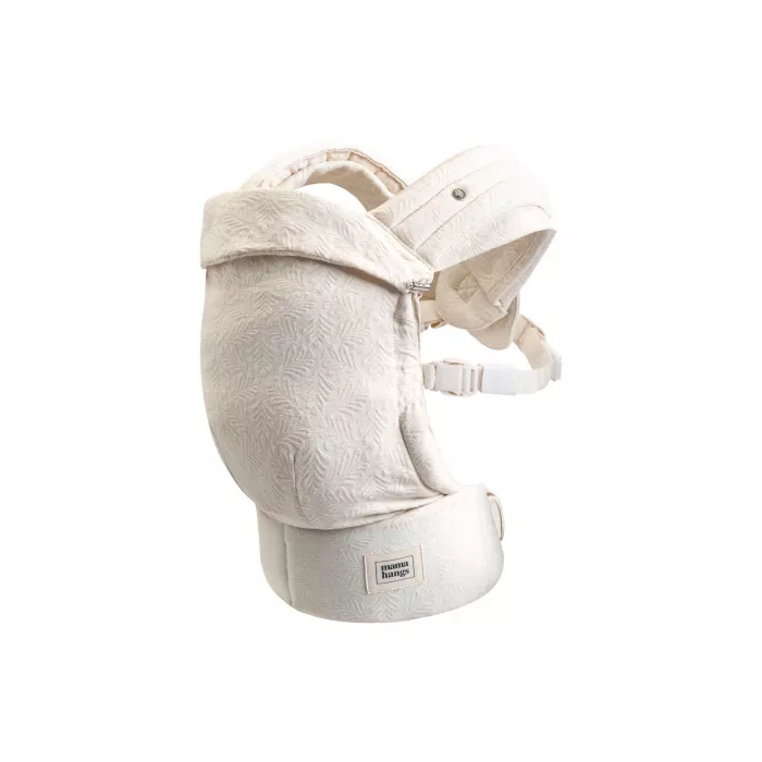 Marsupiu ergonomic structurat - Carry & Bloom - Ecru Palms Jacquard - Mama Hangs