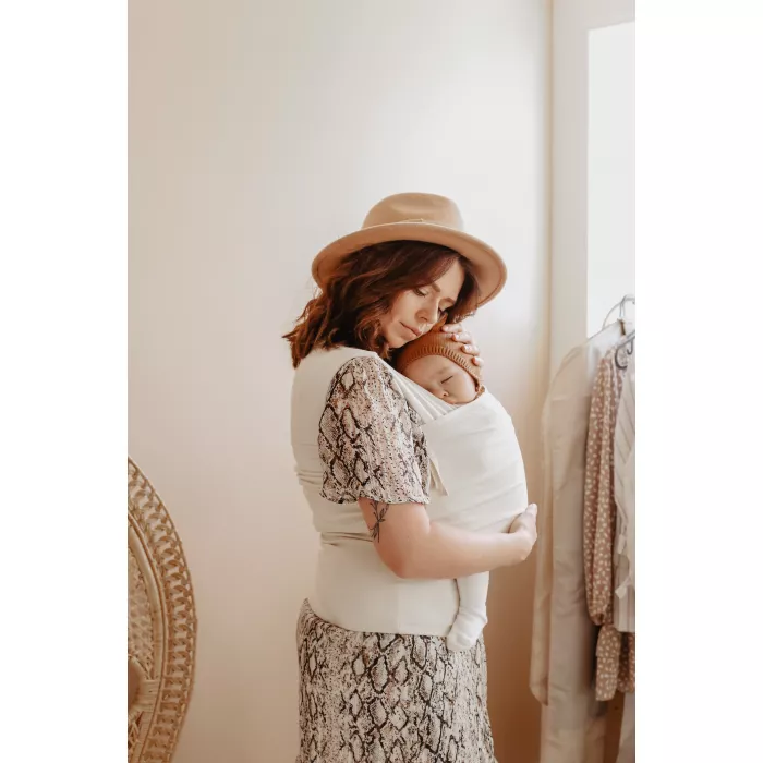 Sistem de purtare tip pouch - Carry & Pack - Ecru - Mama Hangs