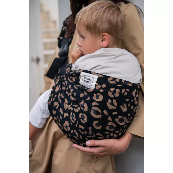 Marsupiu de sold - Carry & Walk - Black Leo - Mama Hangs