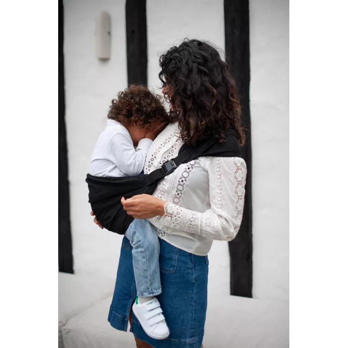 Marsupiu de sold - Carry & Walk - Black Palms Jacquard - Mama Hangs