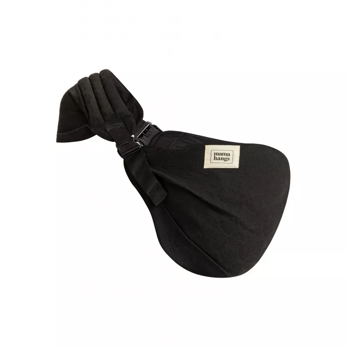 Marsupiu de sold - Carry & Walk - Black Palms Jacquard - Mama Hangs