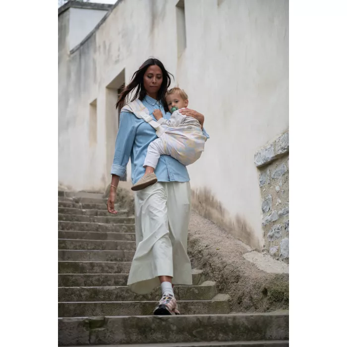 Marsupiu de sold - Carry & Walk - Pastel Flowers - Mama Hangs