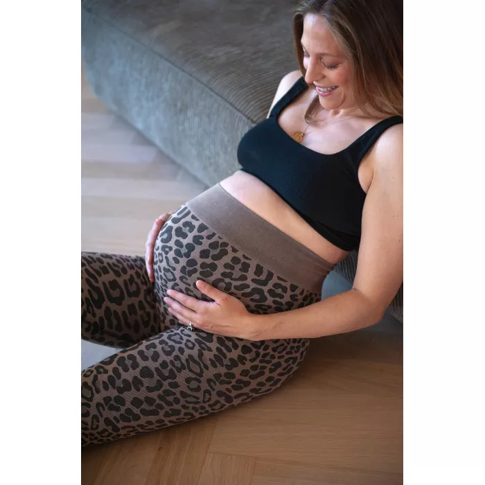 Colanti fara cusaturi pentru sarcina - Mama Flow Leopard - Leo - Mama Hangs