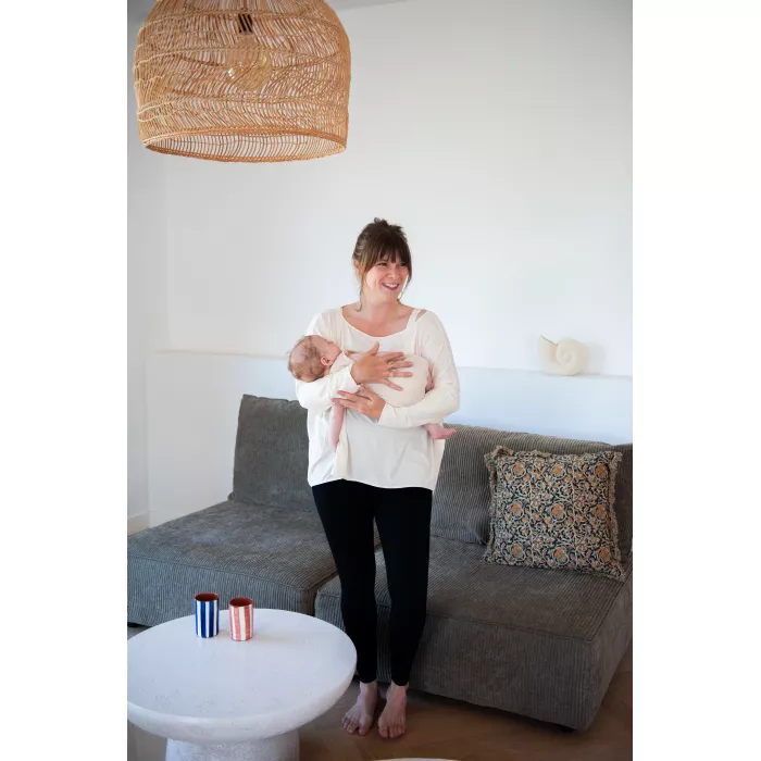 Colanti reiati fara cusaturi pentru sarcina - Mama Flow Rib - Black - Mama Hangs