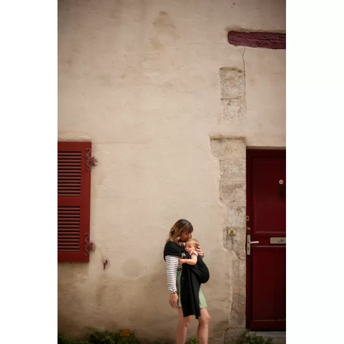 Sistem de purtare cu inele - Ring Sling - Black / Black Rings - Mama Hangs