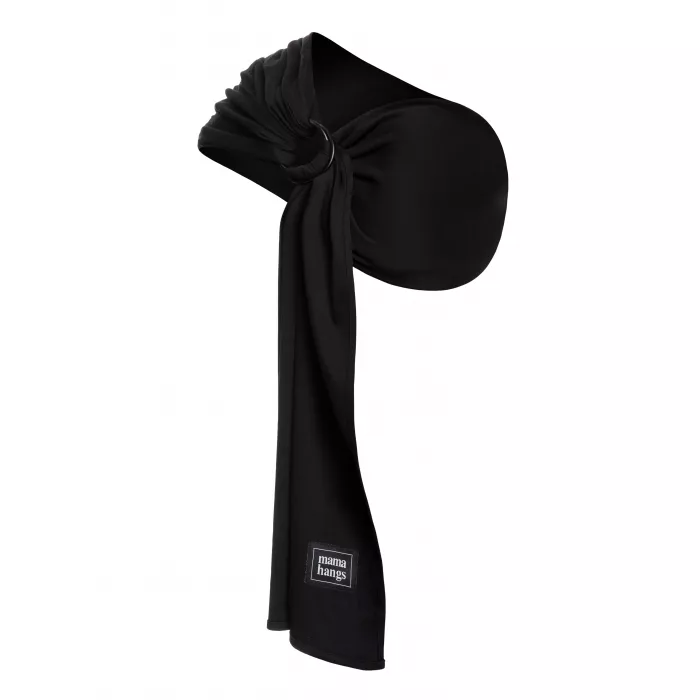 Sistem de purtare cu inele - Ring Sling - Black / Black Rings - Mama Hangs