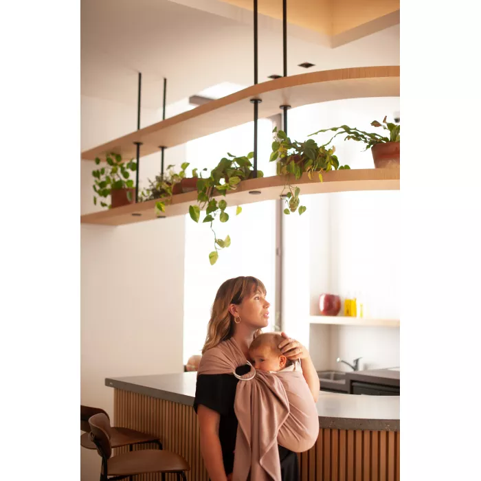 Sistem de purtare cu inele - Ring Sling - Terracotta / Silver Rings - Mama Hangs