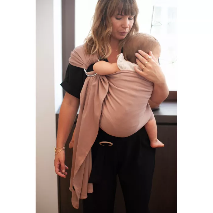 Sistem de purtare cu inele - Ring Sling - Terracotta / Silver Rings - Mama Hangs
