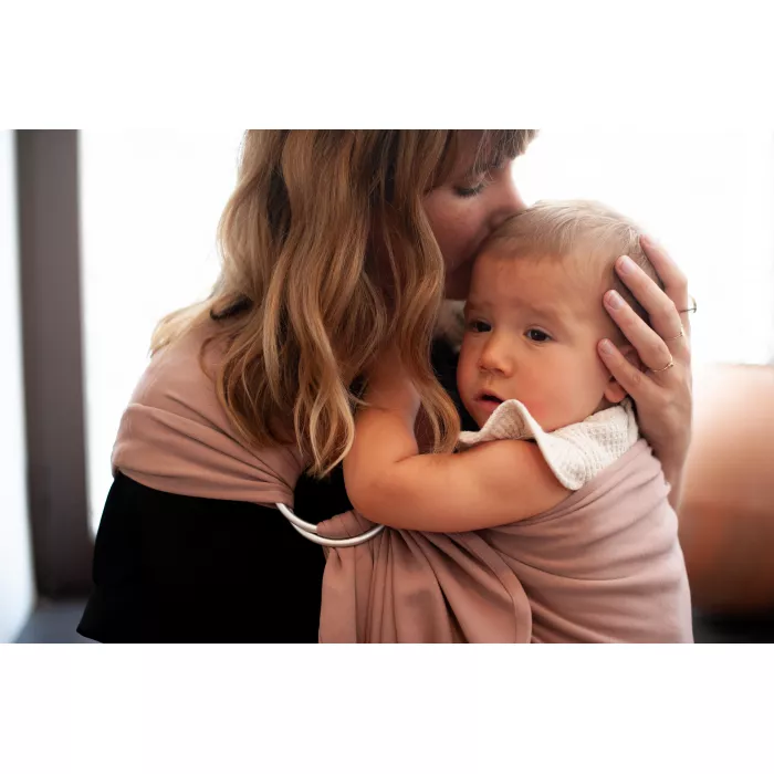 Sistem de purtare cu inele - Ring Sling - Terracotta / Silver Rings - Mama Hangs