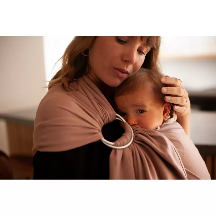 Sistem de purtare cu inele - Ring Sling - Terracotta / Silver Rings - Mama Hangs