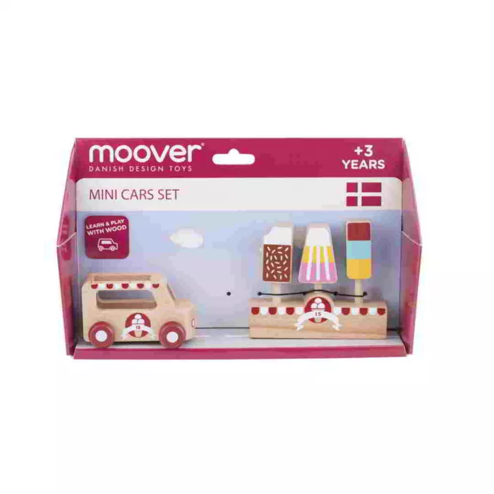 Set din lemn cu masinuta de inghetata - Moover Toys