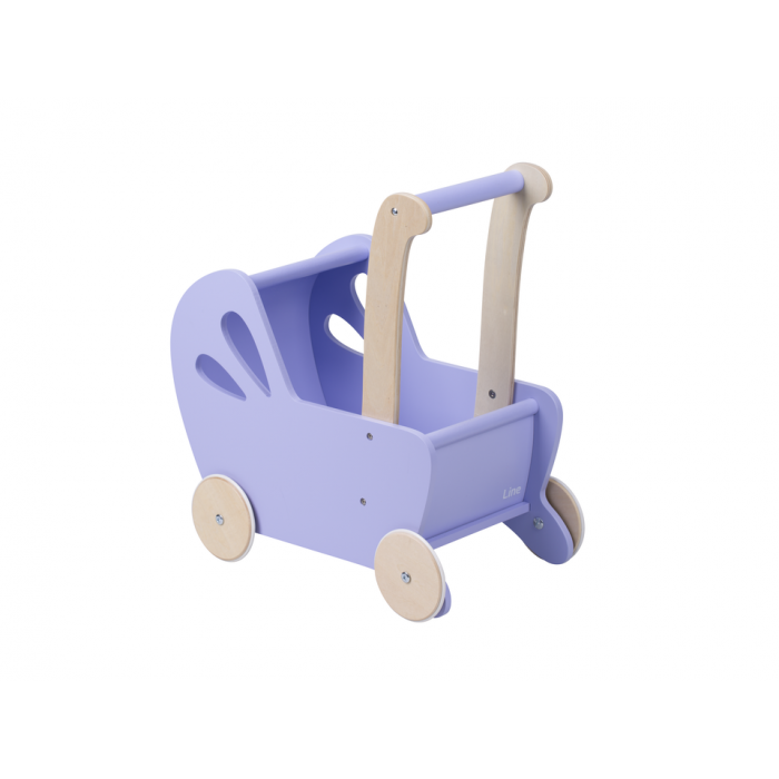 Carucior din lemn pentru papusi - mov - gama LINE - Moover Toys Carucior din lemn pentru papusi - mov - gama LINE - Moover Toys