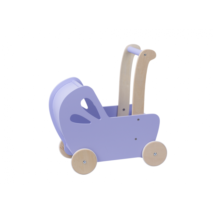 Carucior din lemn pentru papusi - mov - gama LINE - Moover Toys Carucior din lemn pentru papusi - mov - gama LINE - Moover Toys