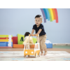 Carucior din lemn cu depozitare - autobuz galben - gama LINE - Moover Toys Carucior din lemn cu depozitare - autobuz galben - gama LINE - Moover Toys