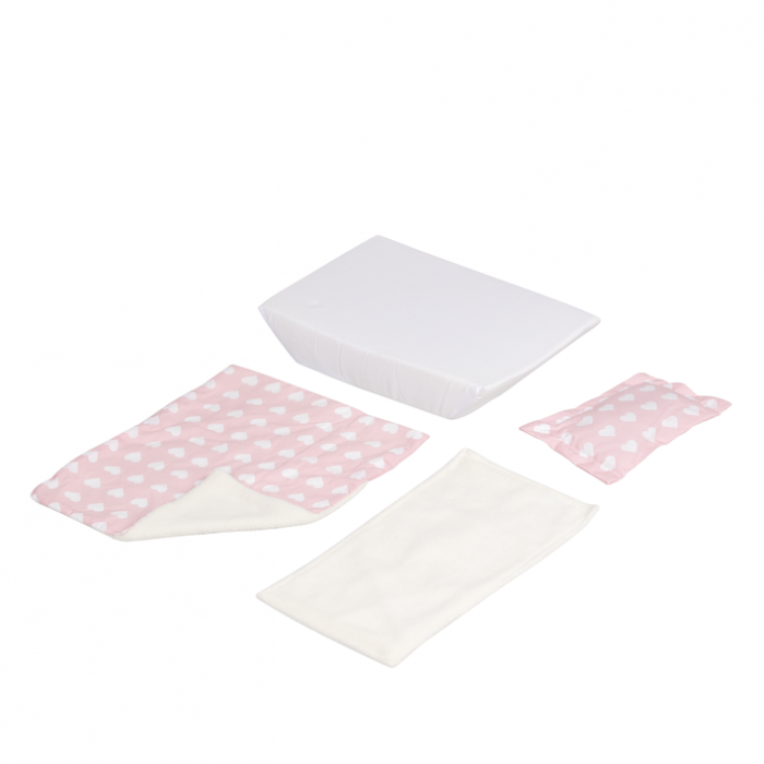 Lenjerie pentru caruciorul de papusi - Roz - Moover Toys Lenjerie pentru caruciorul de papusi - Roz - Moover Toys