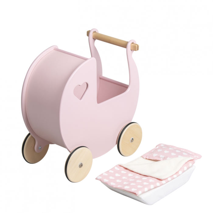 Lenjerie pentru caruciorul de papusi - Roz - Moover Toys Lenjerie pentru caruciorul de papusi - Roz - Moover Toys