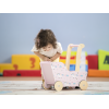 Carucior din lemn pentru papusi - unicorn roz - gama LINE - Moover Toys Carucior din lemn pentru papusi - unicorn roz - gama LINE - Moover Toys