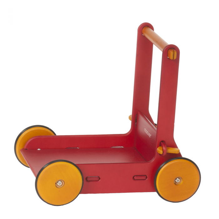 Antemergator/Premergator din lemn cu depozitare - Rosu - Moover Toys Antemergator/Premergator din lemn cu depozitare - Rosu - Moover Toys