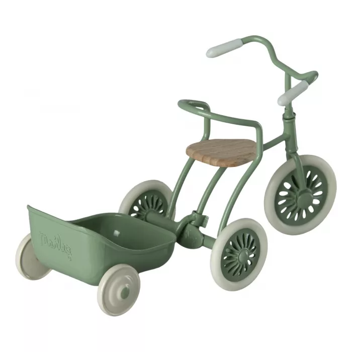 Accesorii pentru casuta de papusi - Tricicleta cu garaj - GREEN - Maileg