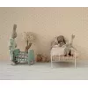 Accesorii pentru casuta de papusi - Patut balansoar metalic - Blue Mint - Maileg