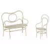 Accesorii pentru casuta de papusi - Café set Mouse - Small - Off white - Maileg