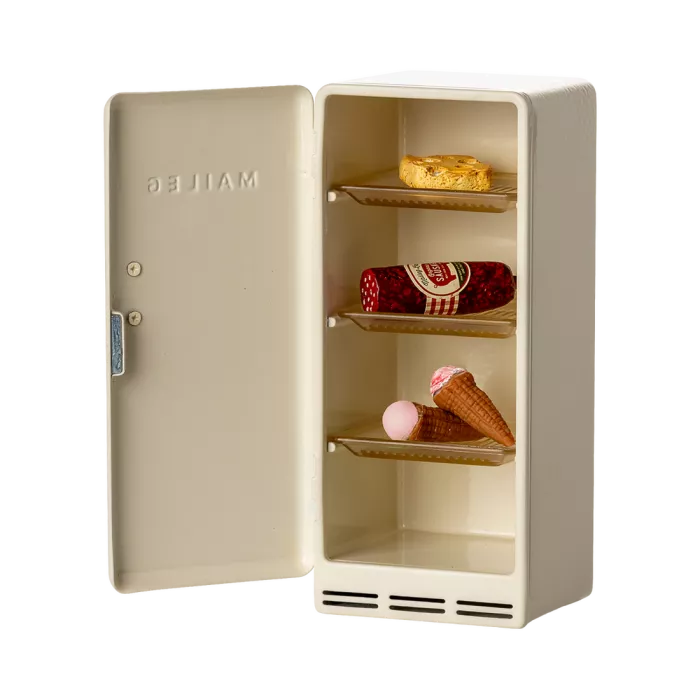 Accesorii pentru casuta de papusi - Frigider - OFF WHITE - Maileg