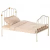 Accesorii pentru casuta de papusi - Pat metalic vintage - Off White - Maileg